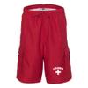 Lifeguard Striped Swim Trunks Shorts for Lifeguards and Pool Staff YMCA Men's Medium Red view 1