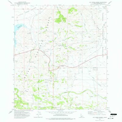 YellowMaps Cat Creek Summit ID topo map, 1:24000 Scale, 7.5 X 7.5 Minute, Historical, 1973, Updated 1977, 26.8 x 22 in - Tyvek