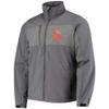 Dunbrooke Men's Graphite Cleveland Browns Circle Zephyr Softshell Full-Zip Jacket view 2