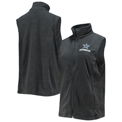 Dunbrooke Women's Gray Dallas Cowboys Houston Fleece Full-Zip Vest