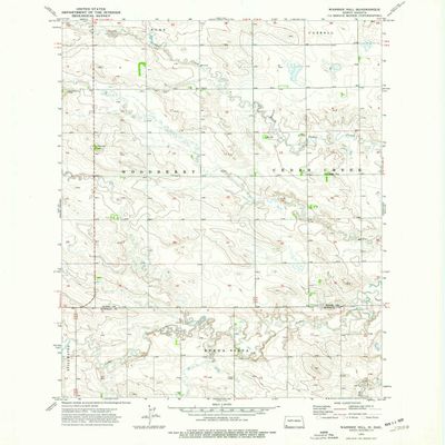 YellowMaps Warnke Hill ND topo map, 1:24000 Scale, 7.5 X 7.5 Minute, Historical, 1973, Updated 1976, 27 x 22.1 in - Tyvek