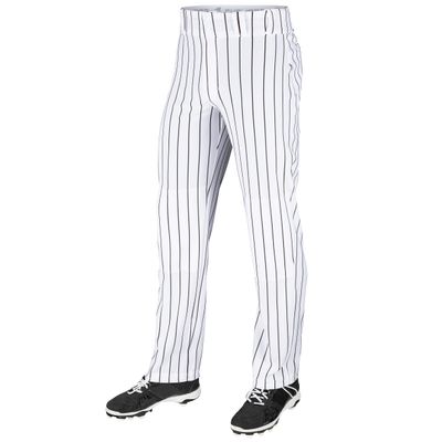 CHAMPRO boys Champro Youth Pinstripe Ob Triple Crown Open Bottom Baseball Pant, White,black, X-Small US