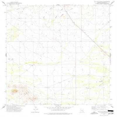 YellowMaps Pat Hills North AZ topo map, 1:24000 Scale, 7.5 X 7.5 Minute, Historical, 1974, Updated 1977, 26.8 x 22 in - Tyvek