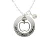 AJ's Collection Personalized Make A Difference Sterling Silver Necklace. Customize a Round Charm. Choice of Sterling Silver Chain. Gift For Teachers, Professors or Just for Her. Appreciation Gift. view 1