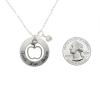 AJ's Collection Personalized Make A Difference Sterling Silver Necklace. Customize a Round Charm. Choice of Sterling Silver Chain. Gift For Teachers, Professors or Just for Her. Appreciation Gift. view 3