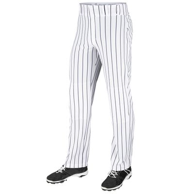 CHAMPRO boys Champro Youth Pinstripe Ob Triple Crown Open Bottom Baseball Pant, White,navy, X-Large US
