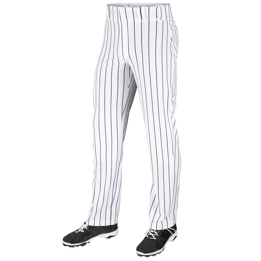 CHAMPRO boys Champro Youth Pinstripe Ob Triple Crown Open Bottom Baseball Pant, White,navy, X-Large US