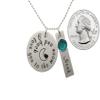 AJ's Collection Personalized To The Moon Sterling Silver Necklace. Customize a Rectangle Charm. Choice of Sterling Silver Chain. Famous Children's Book Quote. Gift For Your Significant Other. view 3