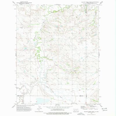 Willow Creek West ND topo map, 1:24000 Scale, 7.5 X 7.5 Minute, Historical, 1973, Updated 1977, 26.9 x 22.1 in - Tyvek