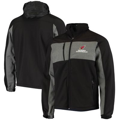Dunbrooke Men's Black Arizona Cardinals Circle Zephyr Softshell Full-Zip Jacket