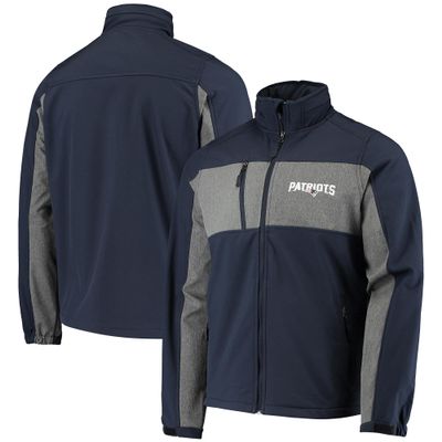 Dunbrooke Men's Navy New England Patriots Circle Zephyr Softshell Full-Zip Jacket