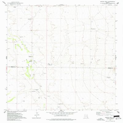 Martin Well AZ topo map, 1:24000 Scale, 7.5 X 7.5 Minute, Historical, 1974, Updated 1977, 26.8 x 22 in - Tyvek