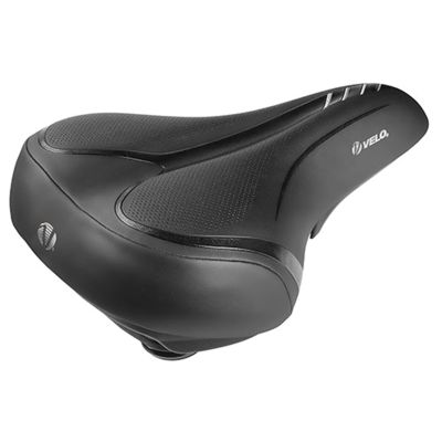 VELO Unisex's Fit Townie Saddle for Bicycle, Black, Large