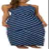 A. Byer Easy Breezy Maxi Dress (Juniors), Navy Stripe, L view 1