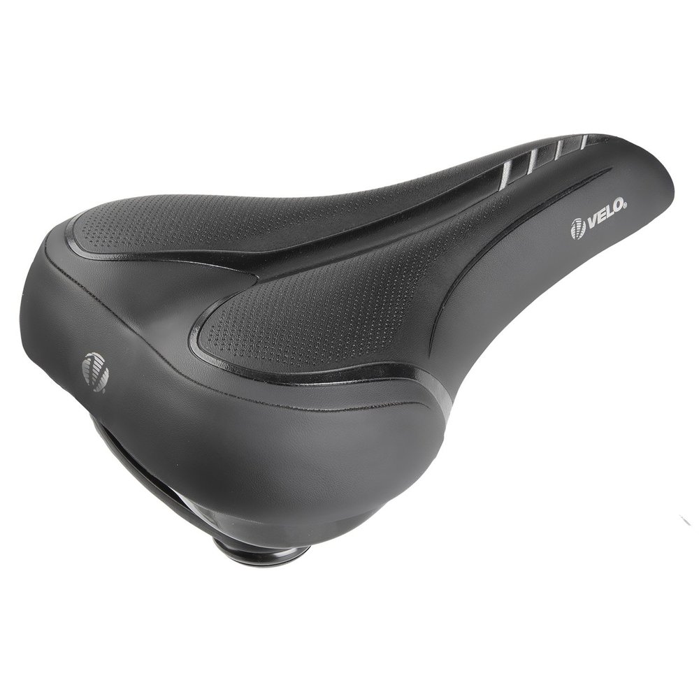 VELO Unisex's Fit Townie Saddle for Bicycle, Black, Medium