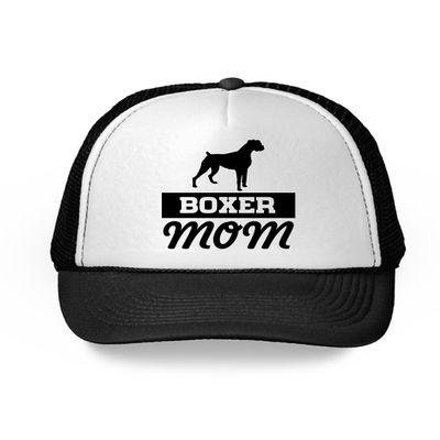 Awkward Styles Boxer Mom Trucker Hat Dog Mom Baseball Hat Funny Mom Hat Gifts Black One Size