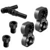 Baoblaze Aluminum Alloy V Brake Converter Brake Rack Adapter Brake Bracket Bike 22mm Black and Red - Black view 1