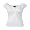 1950s Vintage Retro Dolores Top Rockabilly Pinup (US12, White) view 1