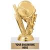 Crown Awards Baseball Trophy - 6" Baseball Participation Sports Trophies with Customized Text - 50 Pack view 1