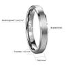 CROWNAL 4mm/6mm/8mm Tungsten Couple Wedding Bands Rings Men Women Brushed Finish Beveled Edges Engraved I Love You Size 4 To 17 (4mm,9) view 3
