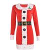 Amscan 847085 Adult Christmas Santa Long Sleeve Dress, Small-Medium Size view 3