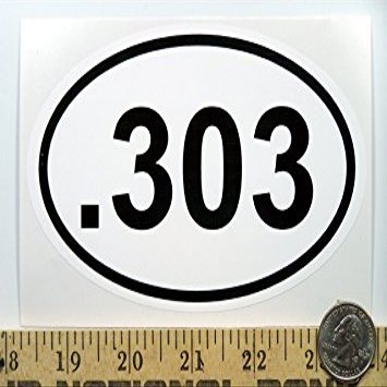 .303 3 1/2 x 5 1/2 Oval Euro Bumper Sticker B198