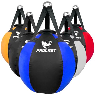PROLAST Wrecking Ball Heavy Punching Bag for Adults, Hook and Uppercut, Body Snatcher, Boxing, MMA, Muay Thai Training Equipment, Filled, 65 lbs, Rhino Blue