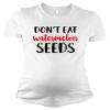 PandoraTees Maternity Short Sleeve T-Shirt - Don't Eat Watermelon Seeds (Small, White) view 1