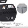 Day 1 Fitness Soft Wall Medicine Ball 18 Pounds - for Exercise, Rehab, Core Strength, Large Durable Balls for Floor Exercises, Stretching view 4