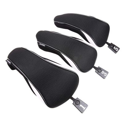 3pcs/Set New Driver # 1 3 5 Fairway Wood Cover Golf Club HeadcoverBlack