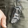 SE Drop Point Woodland Digital Camo Folding Knife with Seatbelt Cutter and Window Breaker - KC-F9051DCAM view 3