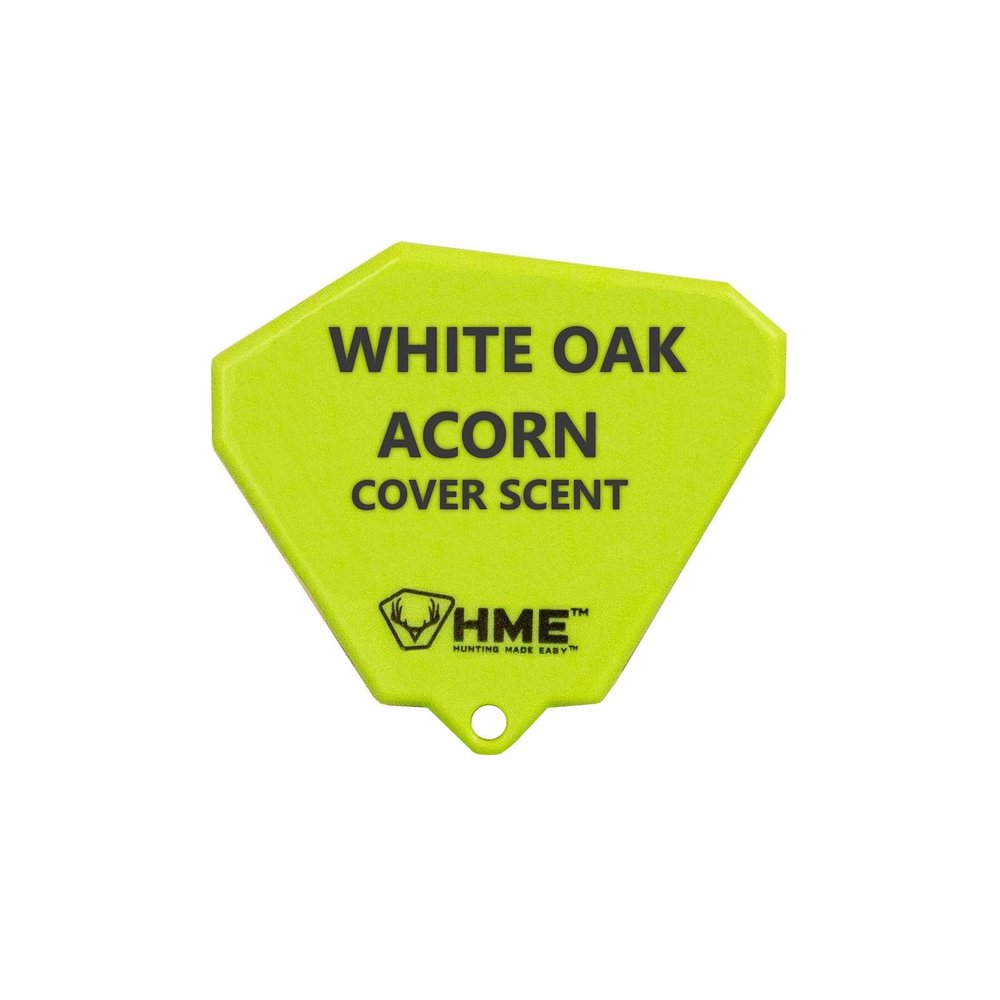 HME White Oak Acorn Scent Biscuits | Effective Long-Lasting Powerful Air-Tight Cover Scent for Hunting, Archery & Wildlife Observation | 3 Interchangeable Scent Chips, 3 Pins & 3 Hooks