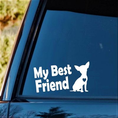 C1160 My Best Friend Chihuahua Dog Breed Decal Sticker