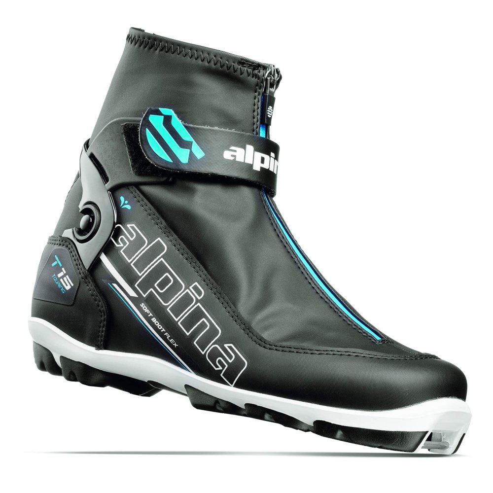 Alpina Sports T15-Eve Cross-Country Touring Ski Boots, Black/White/Blue, Size 37