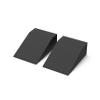 StrongTek Yoga Foam Wedge Blocks (Pair) Soft Wrist Wedge, Supportive Foot Exercise Accessories, Balance, Strength, Yoga Strap, Pilate, Fitness, Squat, Pushup, Plank, EVA Riser yoga block set (black) view 1