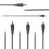 Letszhu Archery Carbon Arrows Wooden Grain Shaft 500 Spine with Feather Fletching for Hunting Target Shooting (31 Inch Arrows 6 Pack) view 2