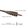 Letszhu Archery Carbon Arrows Wooden Grain Shaft 500 Spine with Feather Fletching for Hunting Target Shooting (31 Inch Arrows 6 Pack) view 4