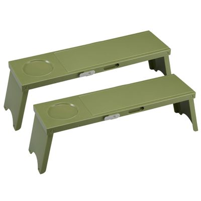 (Isetou) Iseto I-569-2 Picno Outdoor Table, Pack of 2, Green, When Assembled: Approx. Width 4.7 x Depth 16.5 x Height 5.1 inches (12 x 41.7 x 13 cm), Pack of 2