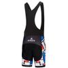 Uriah Men's Bicycle Bib Shorts Black Gel Padded Tights Red White Size S(CN) view 2