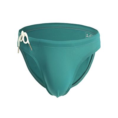 BRAVE PERSON 56 Men's Surf Swim Shorts Beach Briefs, Fashion Bikini Sexy Low Waist (L / 30-34, Dark Green)