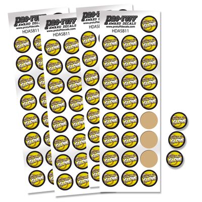 Award Decals for Softball by Pro-Tuff Decals, Softball Fielding Award Decals in Full Color 100 Softball Award Stickers (Softball Gold Glove)
