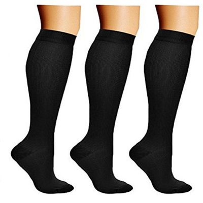 Compression Socks for Women Men Circulation 3 Pairs 15-20 mmHg Best Support for Athletic Running Cycling Christmas Gift