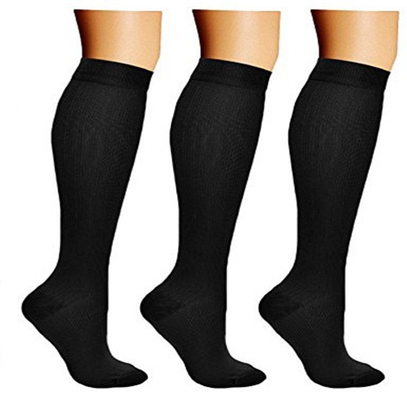 Compression Socks for Women Men Circulation 3 Pairs 15-20 mmHg Best Support for Athletic Running Cycling Christmas Gift