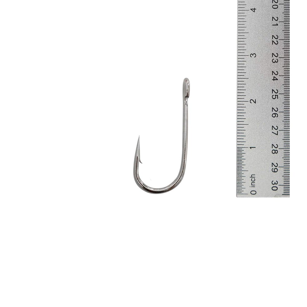 Qty 100 Fishing 6X Strong Siwash Nickel Hooks Size 8/0 Open Eye Hi-Carbon Steel Hook Long Cut Point