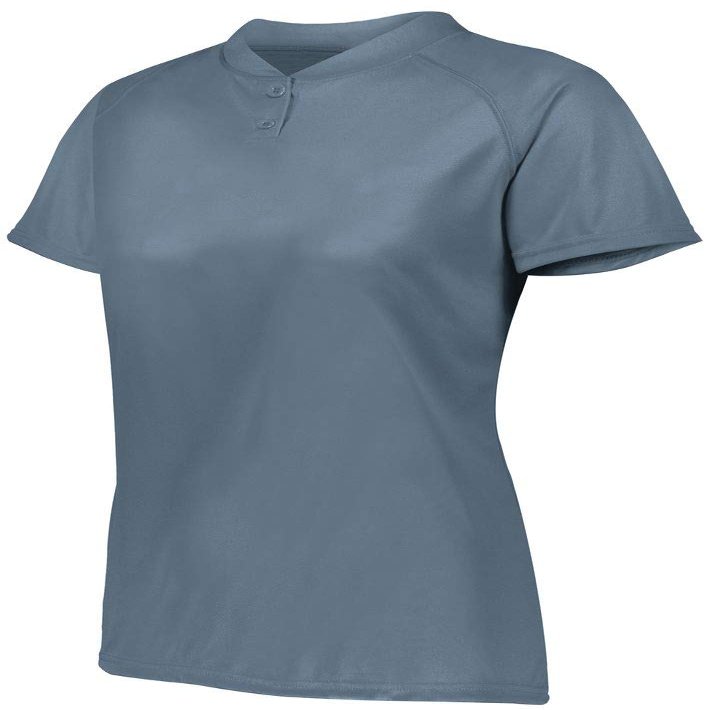 Augusta Sportswear Women's Attain Two-Button Jersey, Graphite, X-Small