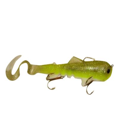 Super-D Swimbait - Realistic Fishing Lures for Bass, Musky, Walleye, Crappie, and More - Fishing Gifts for Men - 4.7oz 9" (14" w/Tail) Swim Baits, Bass Lures (Chartreuse Circus)