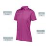 Augusta Sportswear Women's Vital Polo, Power Pink, XS view 3