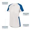 Girls Cutter Jersey White/Royal S view 3