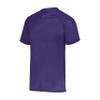 Augusta Sportswear Youth Attain Wicking Two-Button Baseball Jersey Purple (Hlw) XS