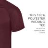 Augusta Sportswear Attain Wicking Two-Button Baseball Jersey Maroon (Hlw) 3XL view 2